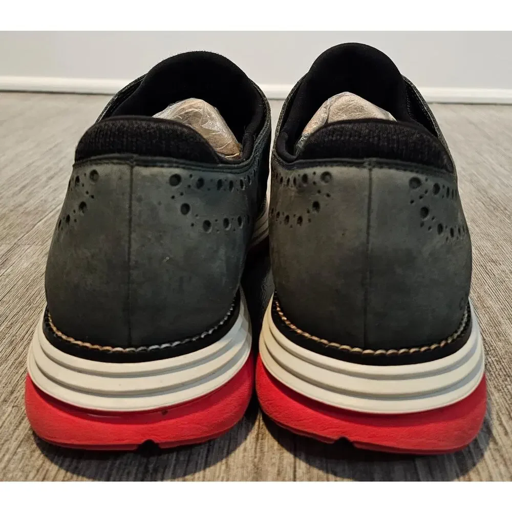 Cole Haan Shoes Mens Size 9.5 Gray Nubuck Original Grand Wingtip Lace Up Casual